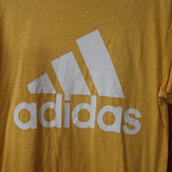 Adidas Yellow Spellout Tshirt Small - Picture 4 of 11